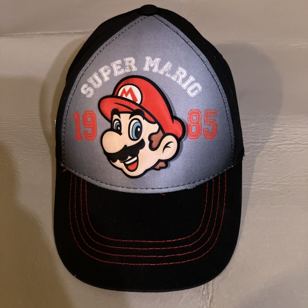 Mario 3D Logo Cap Hat Nintendo Ball Cap Snapback Toddler Kid Size